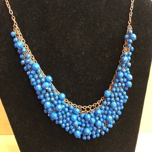 Blue beaded necklace